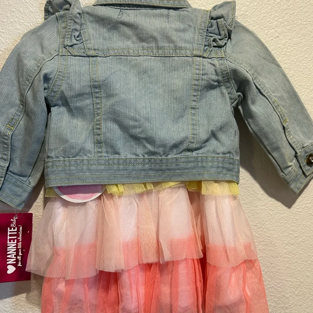 Nanette Kids Yellow and Pink Tiered Casual Dress